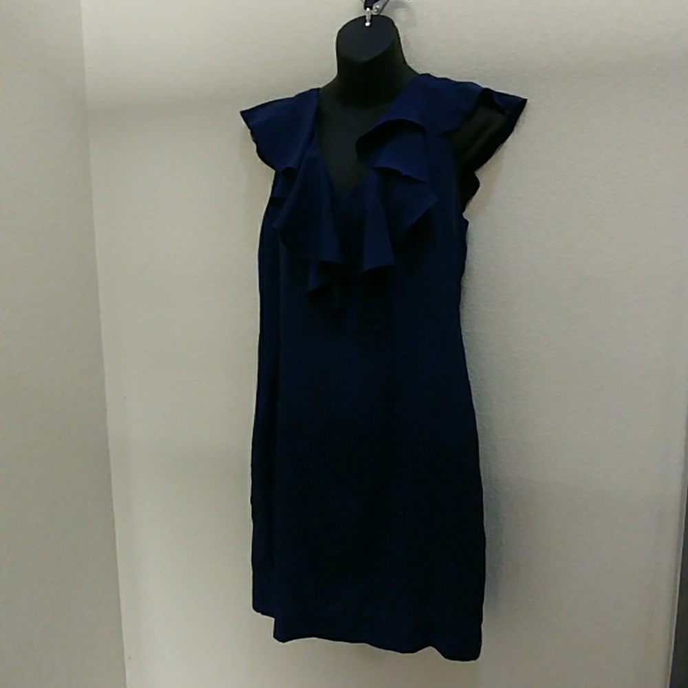 Anlo Ruffle Silk Sexy Dress